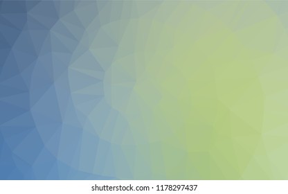 Light Blue, Green vector polygonal pattern. A completely new color illustration in a vague style. Triangular pattern for your business design.