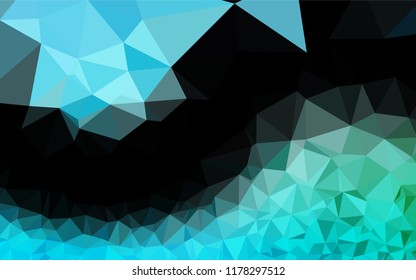 Light Blue, Green vector polygonal template. A vague abstract illustration with gradient. Brand new design for your business.