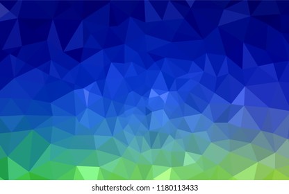 Light Blue, Green vector polygonal background. Elegant bright polygonal illustration with gradient. New template for your brand book.