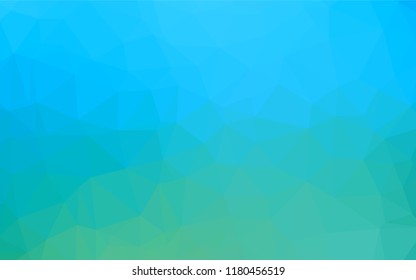 Light Blue, Green vector polygonal template. Triangular geometric sample with gradient.  The textured pattern can be used for background.