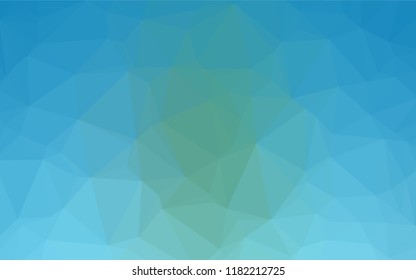 Light Blue, Green vector polygonal background. Brand new colored illustration in blurry style with gradient. Brand new style for your business design.