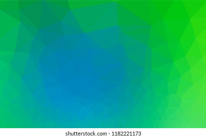 Light Blue, Green vector polygonal background. Creative geometric illustration in Origami style with gradient. Brand new design for your business.