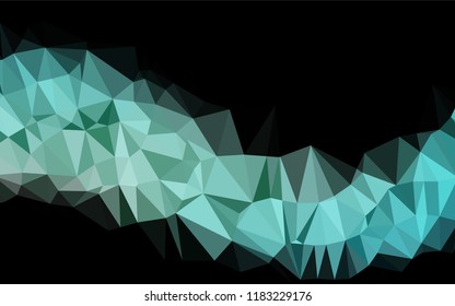 Light Blue, Green vector polygonal template. Triangular geometric sample with gradient.  The completely new template can be used for your brand book.