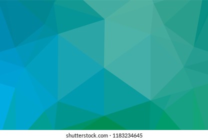 Light Blue, Green vector polygonal template. A vague abstract illustration with gradient. The completely new template can be used for your brand book.