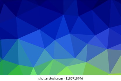 Light Blue, Green vector polygonal template. Colorful illustration in abstract style with triangles. New template for your brand book.