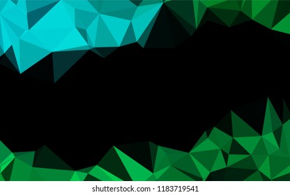 Light Blue, Green vector polygonal pattern. Triangular geometric sample with gradient.  Triangular pattern for your business design.
