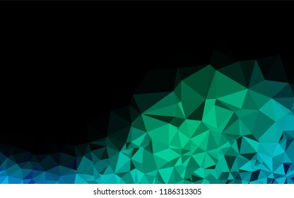 Light Blue, Green vector polygonal pattern. Triangular geometric sample with gradient.  The polygonal design can be used for your web site.