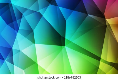 Light Blue, Green vector polygonal background. Polygonal abstract illustration with gradient. Polygonal design for your web site.