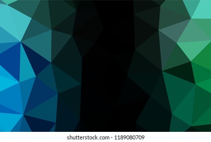 Light Blue, Green vector polygonal template. A sample with polygonal shapes. The elegant pattern can be used as part of a brand book.
