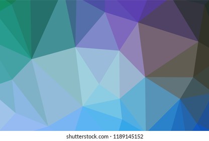 Light Blue, Green vector polygonal pattern. Glitter abstract illustration with an elegant triangles. New template for your brand book.