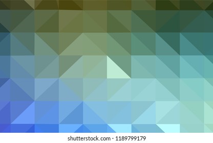 Light Blue, Green vector polygonal pattern. Shining polygonal illustration, which consist of triangles. Brand new style for your business design.