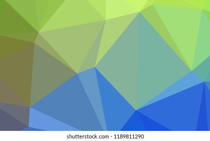 Light Blue, Green vector polygonal pattern. Colorful illustration in abstract style with gradient. A completely new template for your business design.
