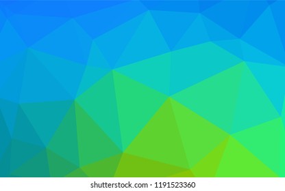 Light Blue, Green vector polygonal background. Geometric illustration in Origami style with gradient.  Brand new design for your business.