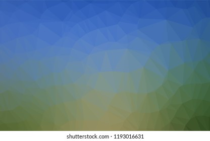 Light Blue, Green vector polygonal background. Glitter abstract illustration with an elegant design. The completely new template can be used for your brand book.