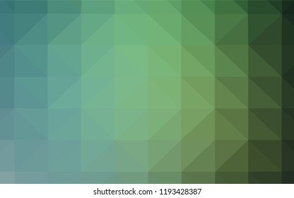Light Blue, Green vector polygonal background. Geometric illustration in Origami style with gradient.  Best triangular design for your business.