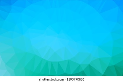 Light Blue, Green vector polygonal pattern. Colorful illustration in abstract style with gradient. The completely new template can be used for your brand book.