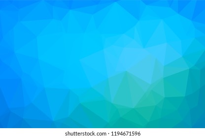 Light Blue, Green vector polygonal background. A sample with polygonal shapes. The template can be used as a background for cell phones.