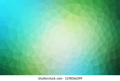 Light Blue, Green vector polygonal background. A completely new color illustration in a polygonal style. Template for cell phone's backgrounds.