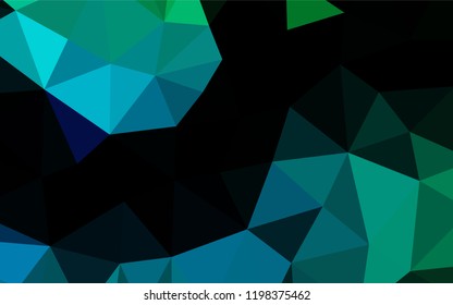 Light Blue, Green vector polygonal template. Glitter abstract illustration with an elegant design. Brand new design for your business.