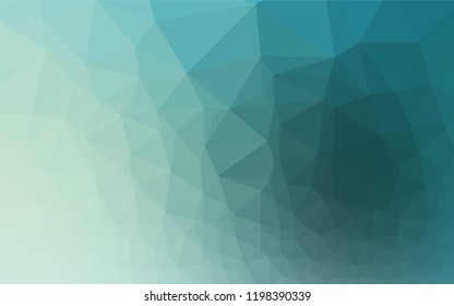 Light Blue, Green vector polygonal template. Triangular geometric sample with gradient.  The template can be used as a background for cell phones.
