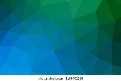 Light Blue, Green vector polygonal pattern. Colorful abstract illustration with gradient. Brand new design for your business.