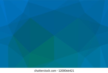 Light Blue, Green vector polygonal template. Creative illustration in halftone style with gradient. The polygonal design can be used for your web site.