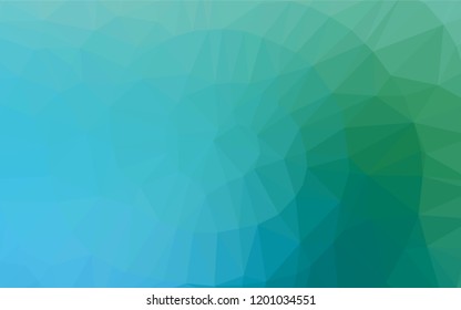 Light Blue, Green vector polygonal pattern. Colorful abstract illustration with gradient. The best triangular design for your business.