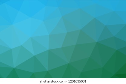 Light Blue, Green vector polygonal pattern. Shining illustration, which consist of triangles. The completely new template can be used for your brand book.