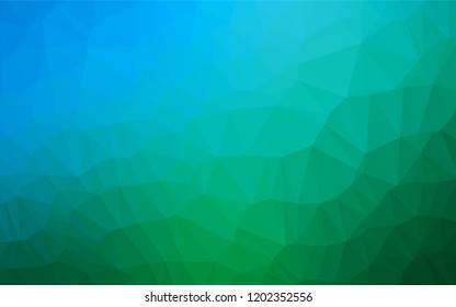 Light Blue, Green vector polygonal template. Shining colored illustration in a Brand new style. The polygonal design can be used for your web site.