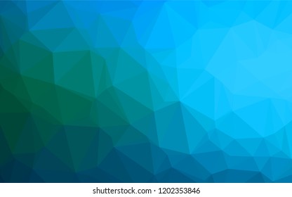 Light Blue, Green vector polygonal background. Modern geometrical abstract illustration with gradient. A completely new template for your business design.