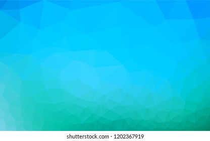 Light Blue, Green vector polygonal pattern. A vague abstract illustration with gradient. The polygonal design can be used for your web site.