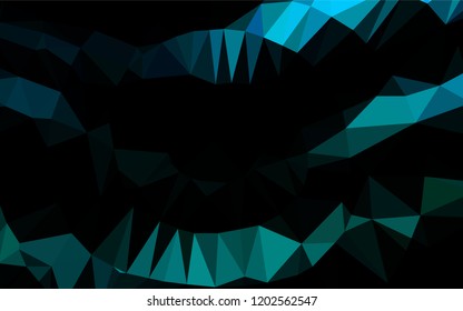Light Blue, Green vector polygonal background. Geometric illustration in Origami style with gradient.  The best triangular design for your business.