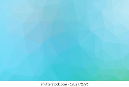 Light Blue, Green vector polygonal pattern. A completely new color illustration in a vague style. The completely new template can be used for your brand book.