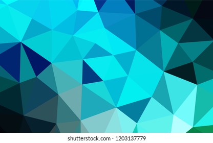 Light Blue, Green vector polygonal pattern. A completely new color illustration in a vague style. Triangular pattern for your business design.