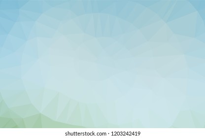 Light Blue, Green vector polygonal background. Creative geometric illustration in Origami style with gradient. A new texture for your design.