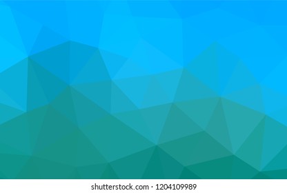 Light Blue, Green vector polygonal background. Geometric illustration in Origami style with gradient.  The best triangular design for your business.