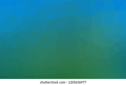 Light Blue, Green vector polygonal pattern. Glitter abstract illustration with an elegant design. The completely new template can be used for your brand book.
