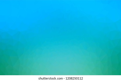 Light Blue, Green vector polygonal background. An elegant bright illustration with gradient. A new texture for your design.