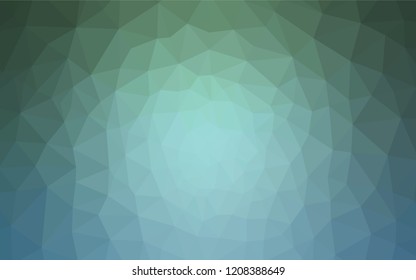 Light Blue, Green vector polygonal pattern. Triangular geometric sample with gradient.  Best triangular design for your business.