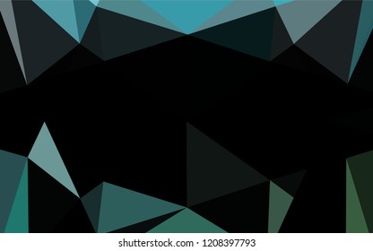 Light Blue, Green vector polygonal background. Creative geometric illustration in Origami style with gradient. A new texture for your design.