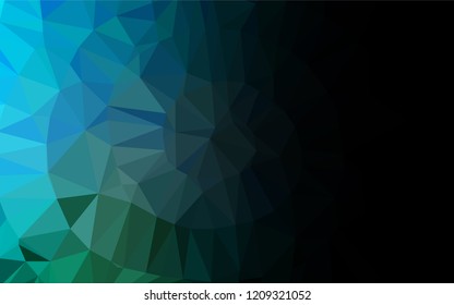 Light Blue, Green vector polygonal background. Triangular geometric sample with gradient.  Triangular pattern for your business design.