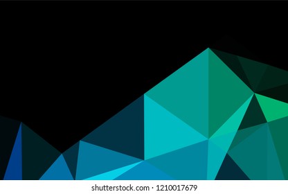Light Blue, Green vector polygonal background. An elegant bright illustration with gradient. The best triangular design for your business.