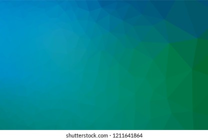 Light Blue, Green vector polygonal template. An elegant bright illustration with gradient. The template can be used as a background for cell phones.