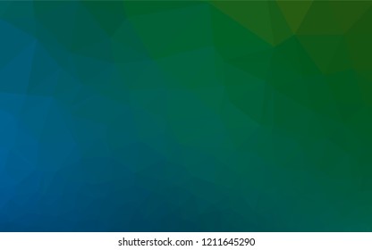 Light Blue, Green vector polygonal pattern. A sample with polygonal shapes. Triangular pattern for your business design.