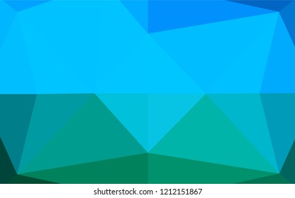 Light Blue, Green vector polygonal background. Shining colored illustration in a Brand new style. Brand new style for your business design.