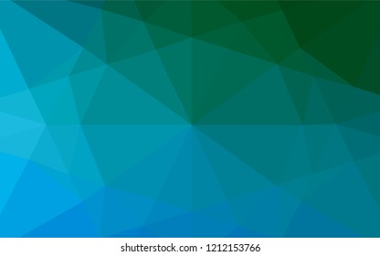 Light Blue, Green vector polygonal template. Creative illustration in halftone style with gradient. The elegant pattern can be used as part of a brand book.