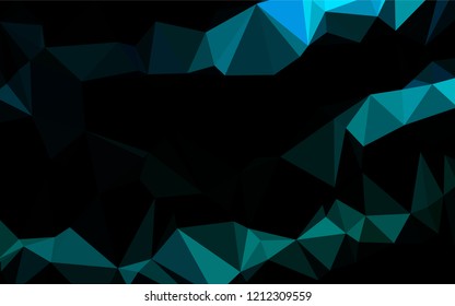 Light Blue, Green vector polygonal template. Glitter abstract illustration with an elegant design. The template can be used as a background for cell phones.