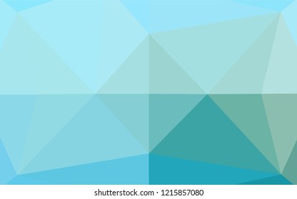 Light Blue, Green vector polygonal pattern. Colorful abstract illustration with gradient. The template can be used as a background for cell phones.