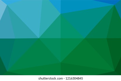 Light Blue, Green vector polygonal template. Glitter abstract illustration with an elegant design. A completely new design for your business.