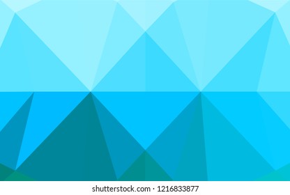 Light Blue, Green vector polygonal background. An elegant bright illustration with gradient. The best triangular design for your business.